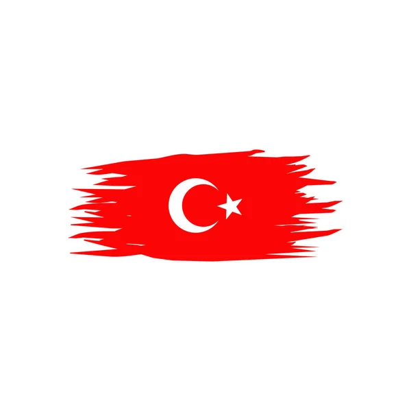 Bandera Turquía Icono Logo Diseño Vector Plantilla — Vector de stock