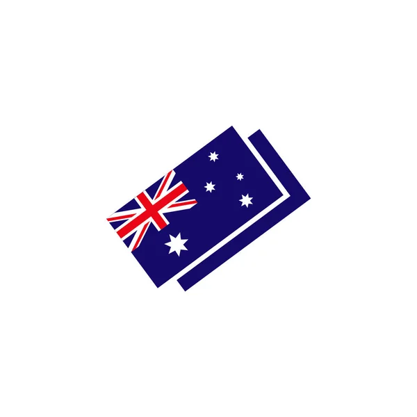 Modèle Vectoriel Conception Logo Icône Drapeau Australie — Image vectorielle