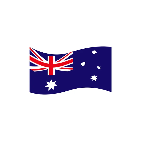 Australien Flagga Ikon Logotyp Design Vektor Mall — Stock vektor