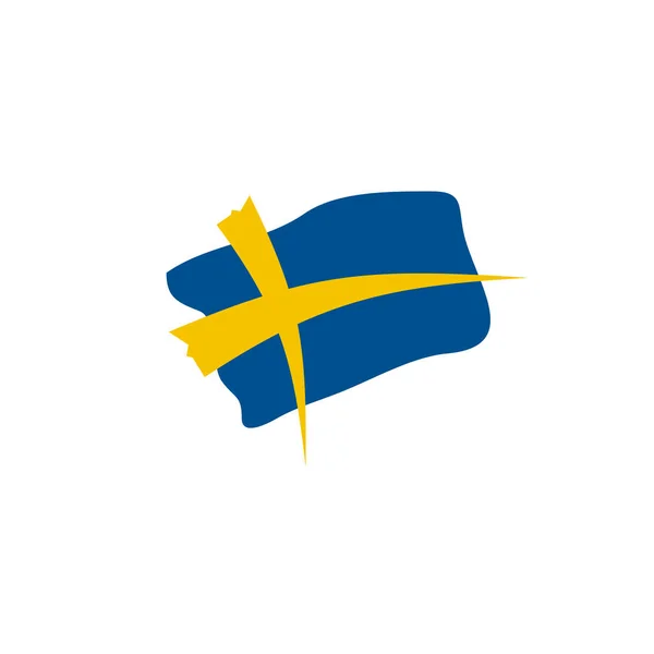 스웨덴 플래그 아이콘 디자인 템플릿 — 스톡 벡터