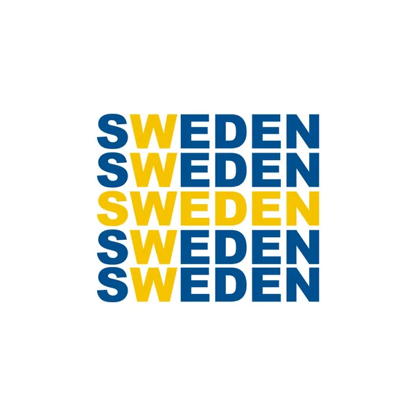 Szablon Wektora Projektu Logo Flagi Szwecji — Wektor stockowy