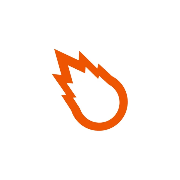 Spadające Logo Meteorytu Wzór Wektora Projektu — Wektor stockowy