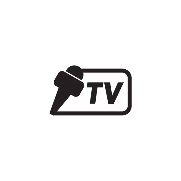 テレビやテレビのアイコンのロゴのデザインベクトルテンプレート — ストックベクタ