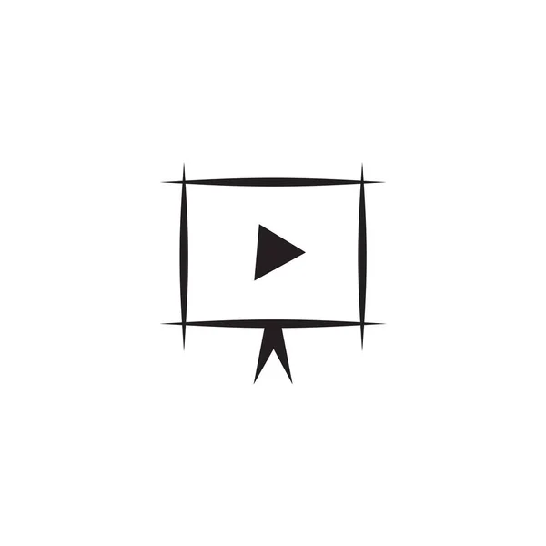 Szablon Wektora Projektu Logo Telewizji Lub Ikony Telewizyjnej — Wektor stockowy