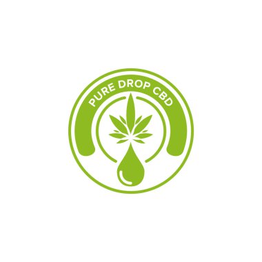 CBD ürün amblemi logo vektör tasarım şablonu