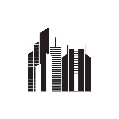 Gökyüzü kazıyıcı logo dizayn vektör şablonu