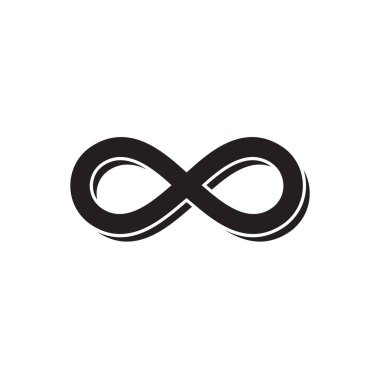 Sonsuz şekil simgesi logo tasarım şablonu