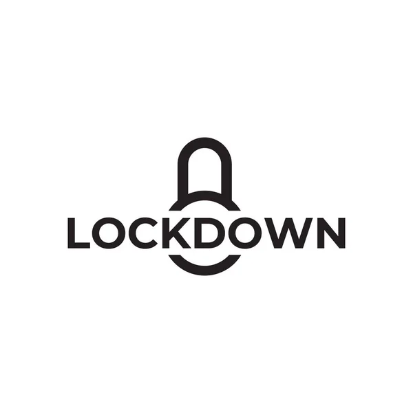 Lock Logo Met Behulp Van Hangslot Pictogram Ontwerp Sjabloon — Stockvector