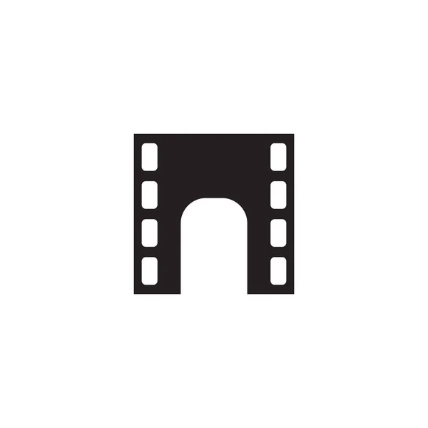 Modello Vettoriale Progettazione Logo Della Casa Produzione Cinematografica — Vettoriale Stock
