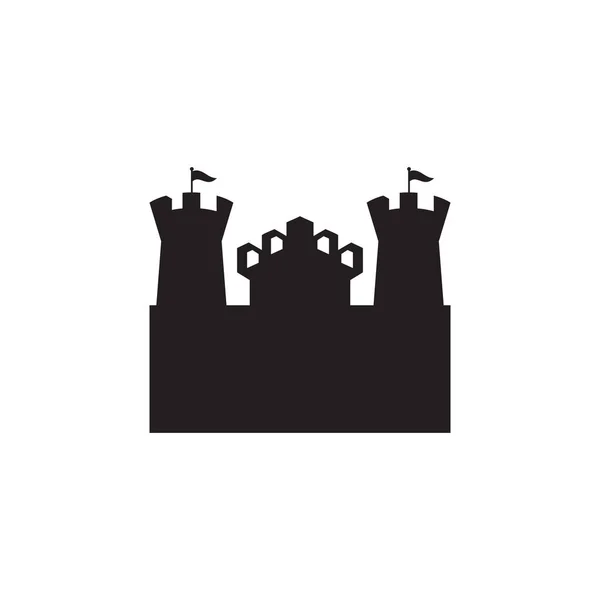 Fortress Building Logo Design Vector Template — Stock Vector