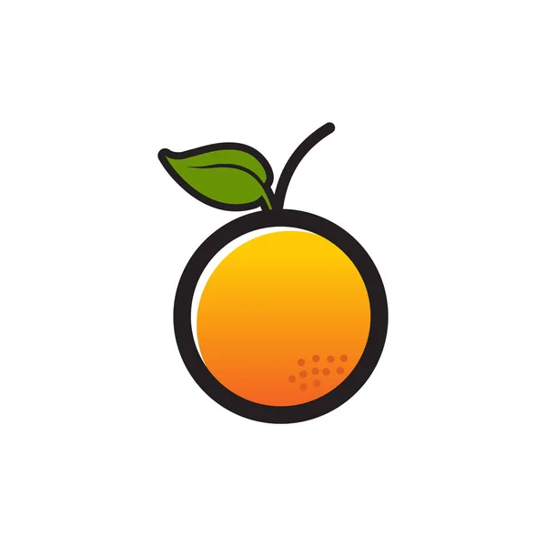 オレンジフルーツロゴデザインベクトルテンプレート — ストックベクタ