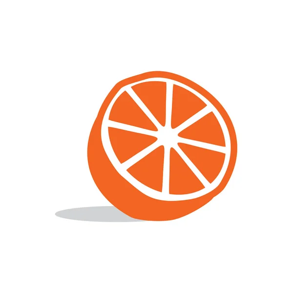 オレンジフルーツロゴデザインベクトルテンプレート — ストックベクタ