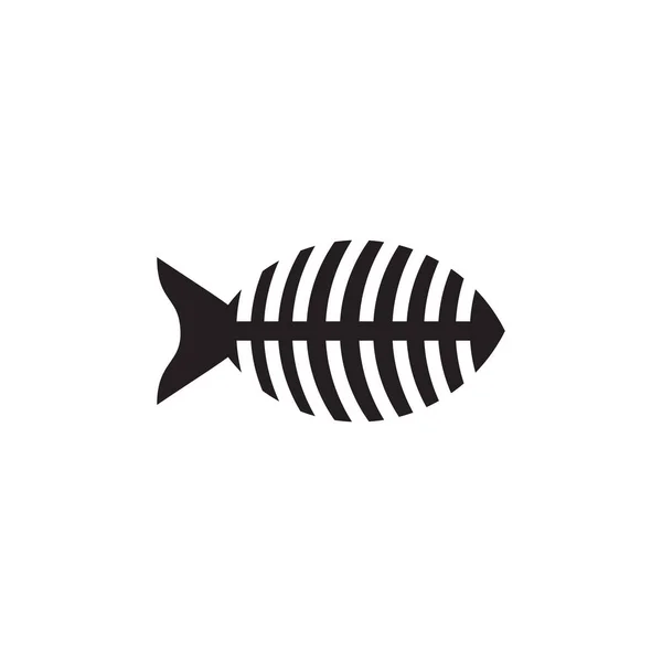 Fischgräten Symbol Logo Design Vektor Vorlage — Stockvektor