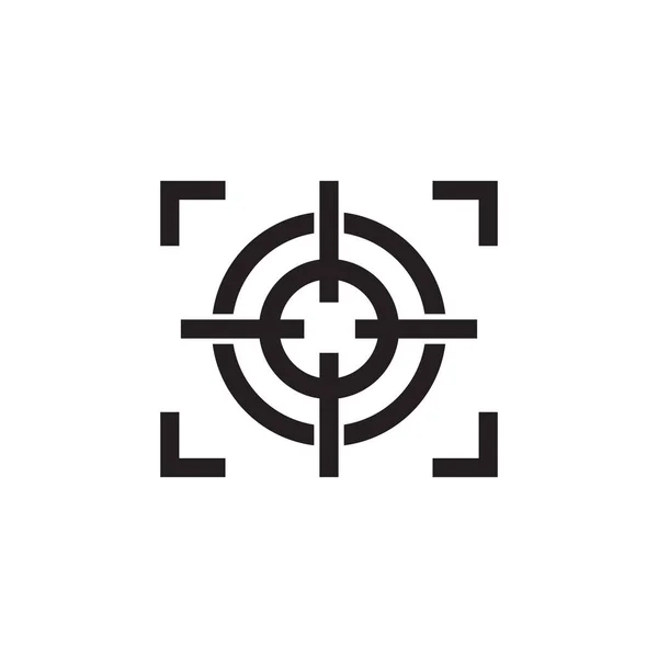 Strzelanie Docelowe Logo Projektowanie Wektor Szablon — Wektor stockowy