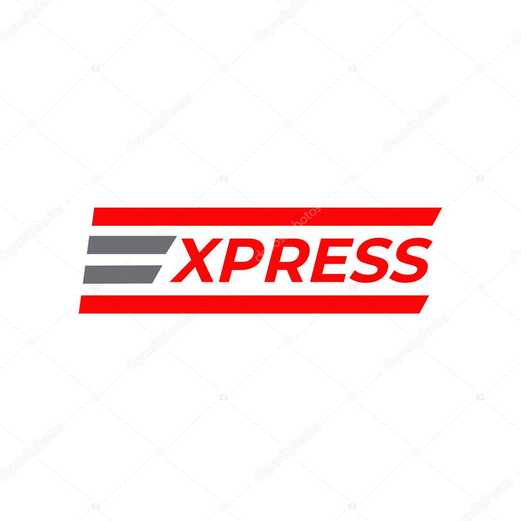 Expedition and logistic company logo design with using Express word template