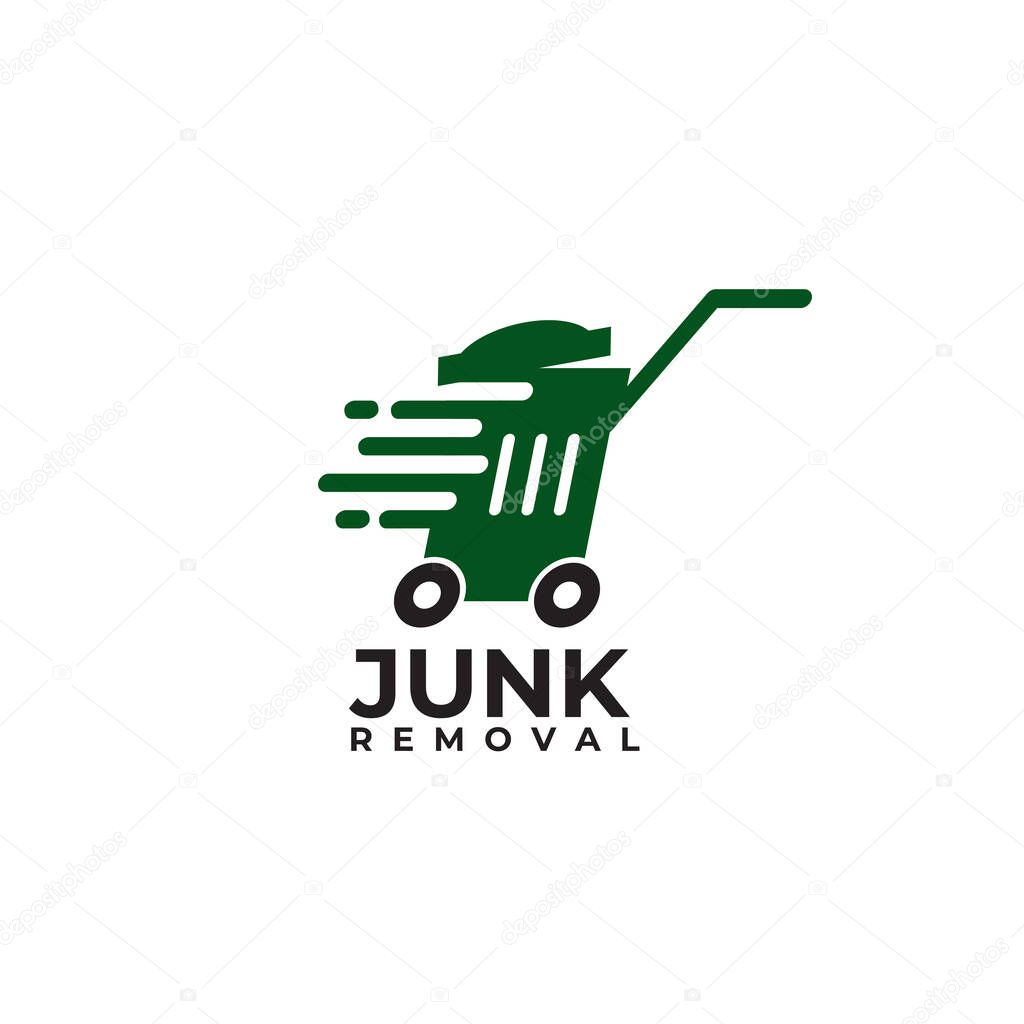 Garbage removal company logo design vector template