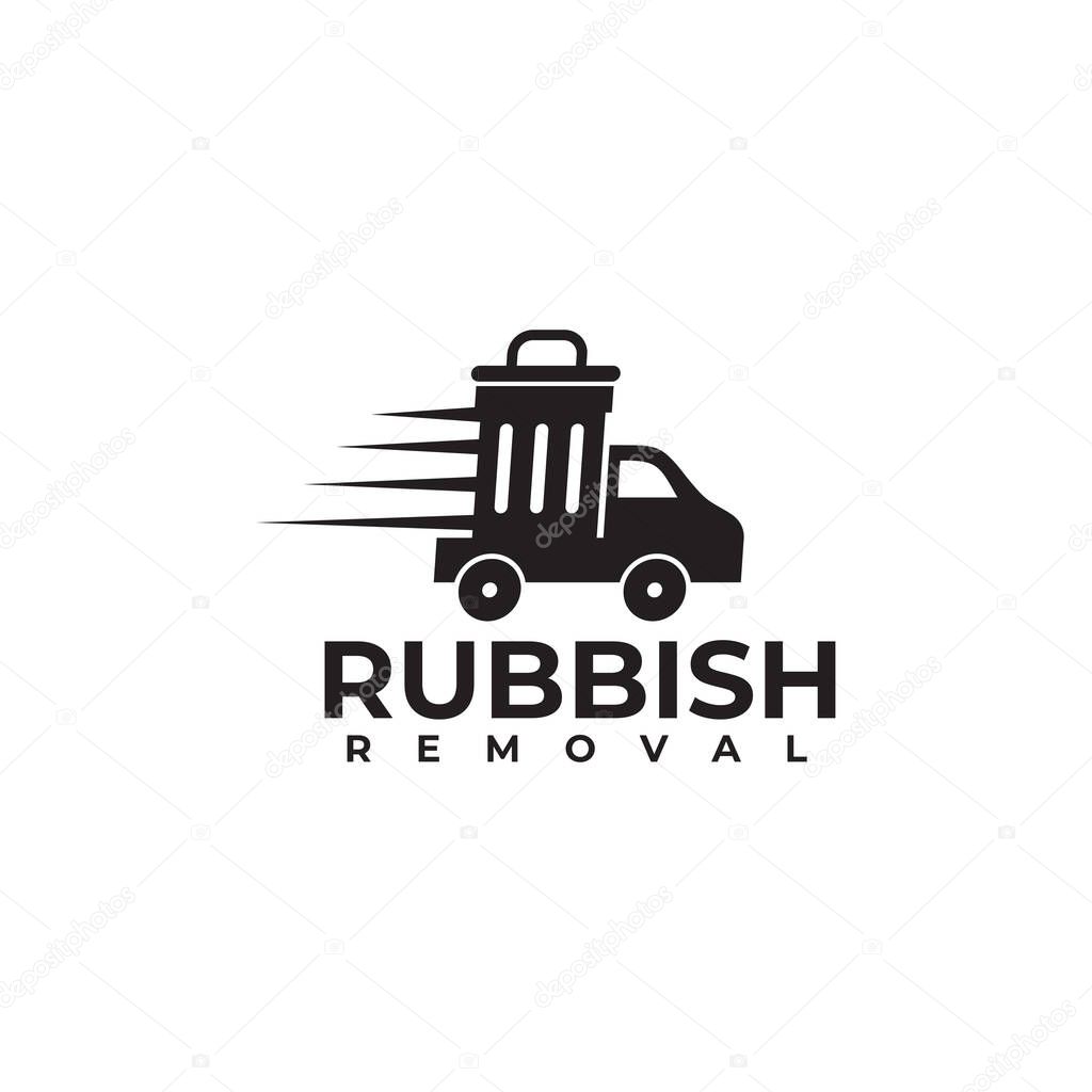 Garbage removal company logo design vector template