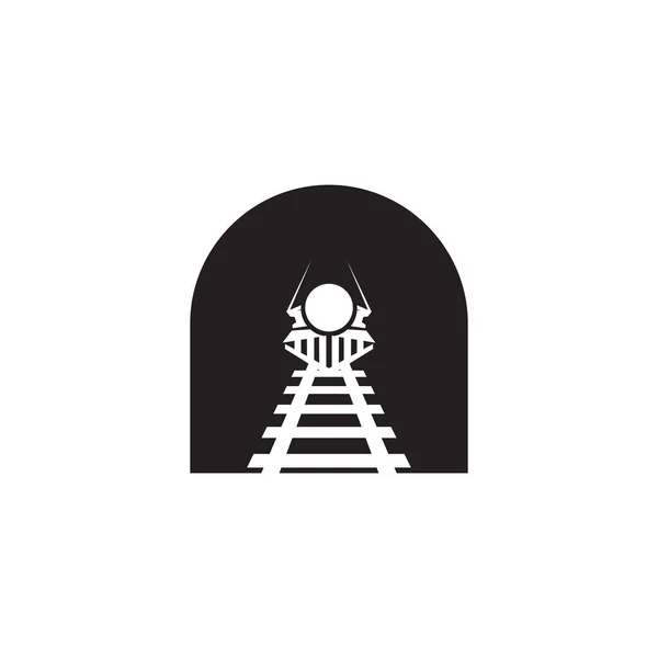Tren Ferroviario Diseño Logo Vector Plantilla — Vector de stock