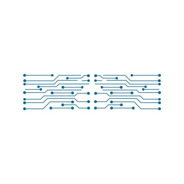 電気回路ベクトルロゴデザインベクトルテンプレート — ストックベクタ