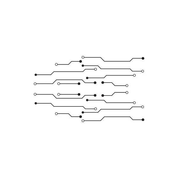 Elektromos Áramkör Vektor Logó Tervezési Vektor Sablonja — Stock Vector