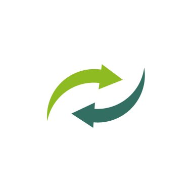 Geri dönüştürülmüş ürün logo tasarım vektör şablonu