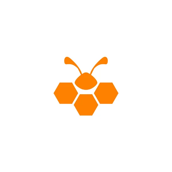 Templat Vektor Logo Pertanian Lebah - Stok Vektor