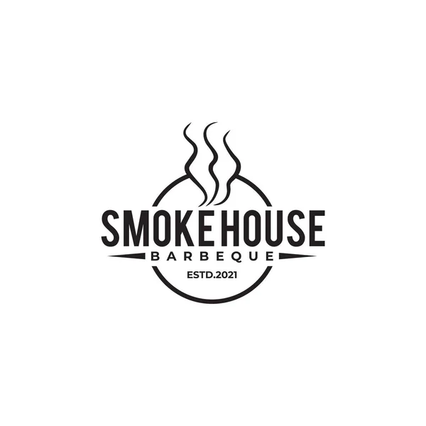 Barbekü logo tasarım vektör şablonu