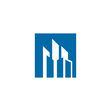 Şehir peyzaj oluşturma logo tasarım vektör şablonu