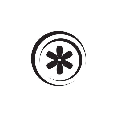 Fan simgesi logo tasarım vektör şablonu