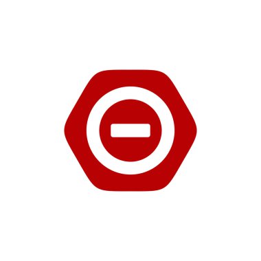 Dur işareti logo tasarım vektör şablonu