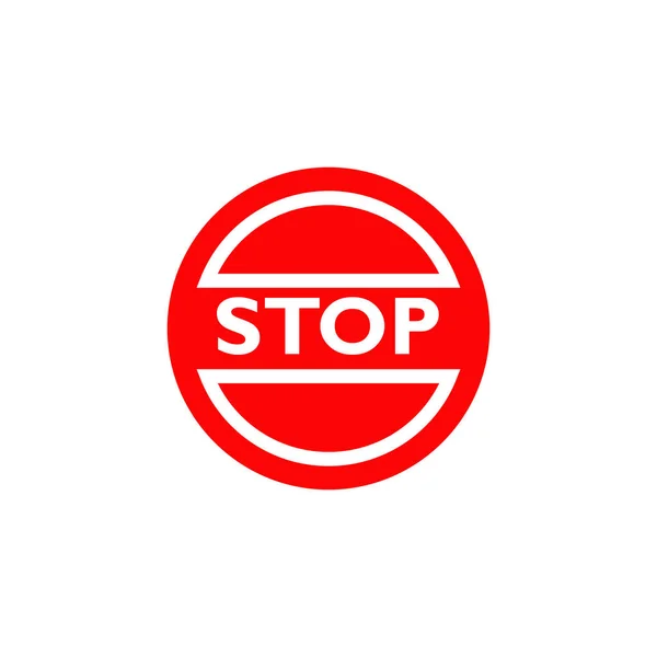 Modèle Vectoriel Conception Logo Stop Signe — Image vectorielle