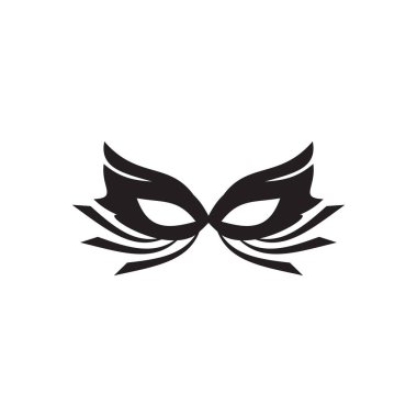 Maskeli balo logo tasarım vektör şablonu