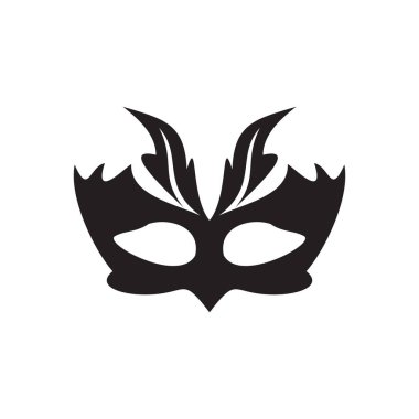 Maskeli balo logo tasarım vektör şablonu