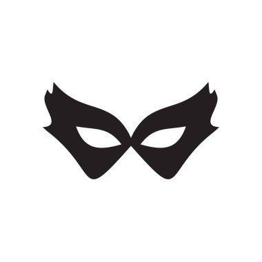 Maskeli balo logo tasarım vektör şablonu