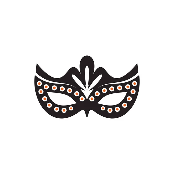 Maskeli Balo Logo Tasarım Vektör Şablonu — Stok Vektör