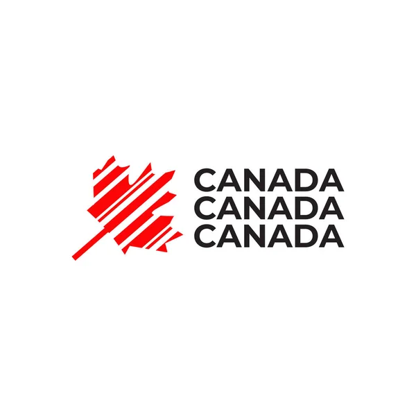Etiqueta Feita Modelo Vetor Design Logotipo Canadense — Vetor de Stock