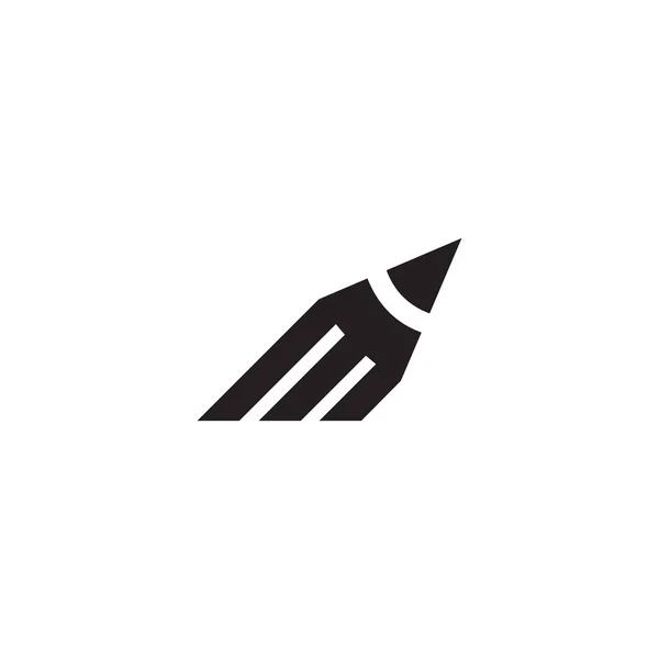 Modèle Vectoriel Conception Logo Icône Crayon — Image vectorielle