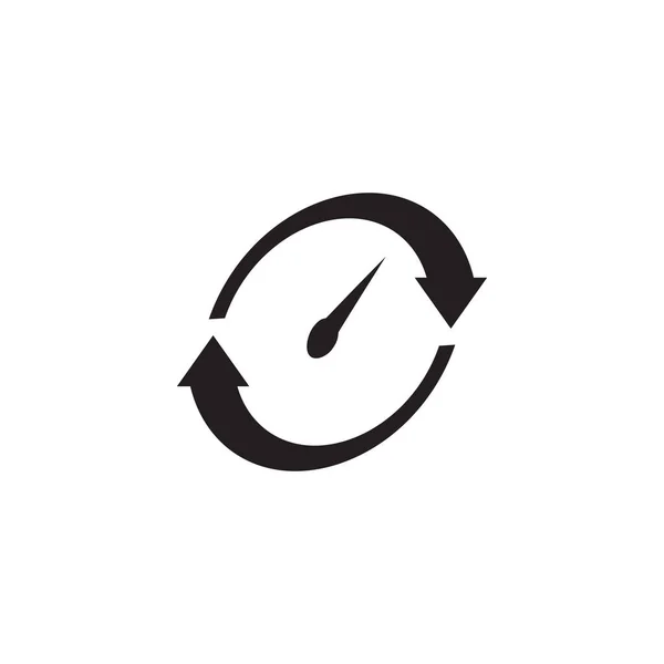 Modèle Vectoriel Conception Logo Icône Indicateur Vitesse — Image vectorielle