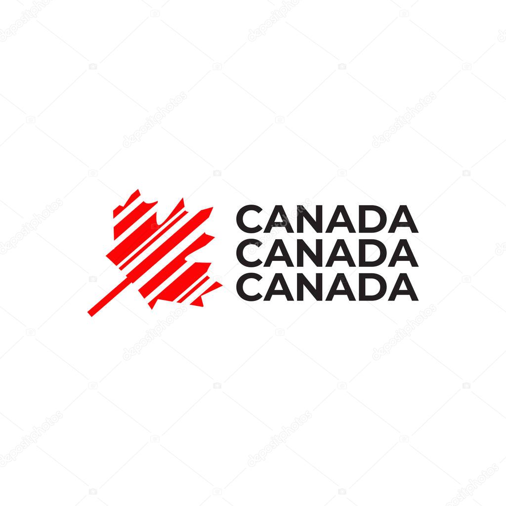 Label made in canada logo design vector template
