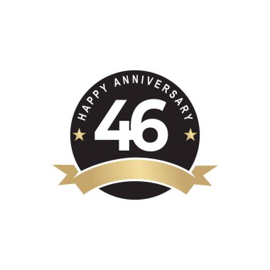 46. yıl dönümü logo tasarım şablonu