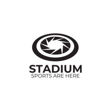 Spor stadyumu logo tasarım şablonu