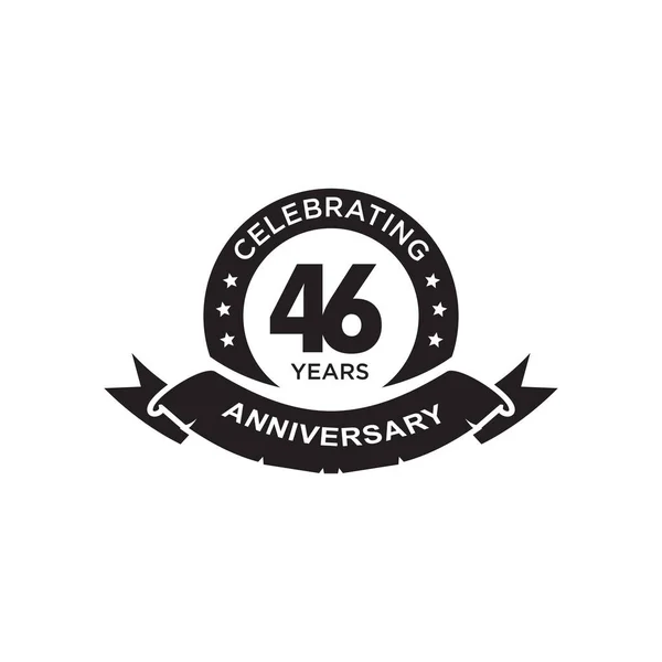 Yıl Dönümü Logo Tasarım Şablonu — Stok Vektör