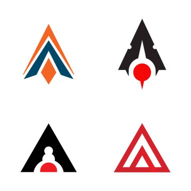 Ok simgesi logo tasarım vektör şablonu