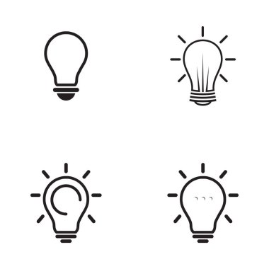 Ampul elektrik logosu tasarım şablonu