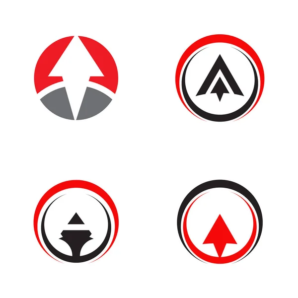 Ícone Seta Símbolo Logotipo Modelo Vetor Design — Vetor de Stock