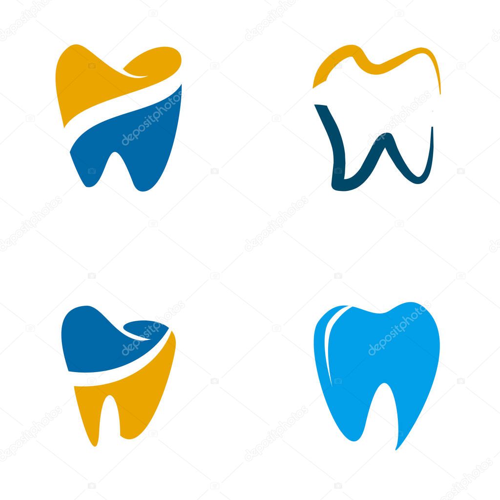 Teeth icon symbol logo design vector template