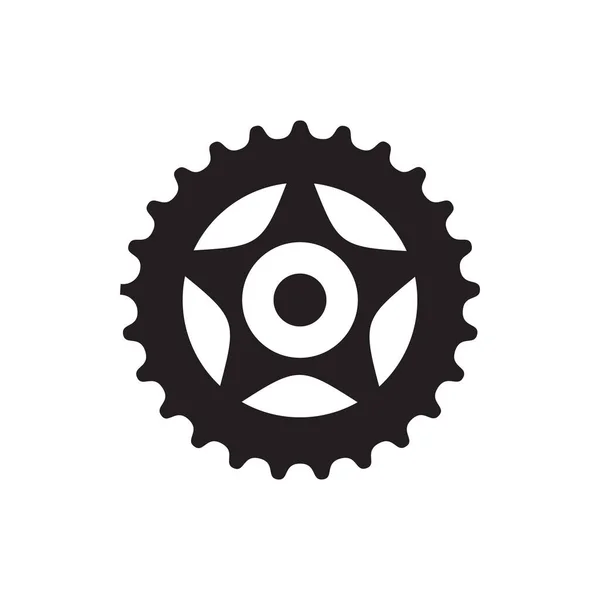 Disegno Del Logo Vettoriale Icona Ingranaggi Industriali Biciclette Moto — Vettoriale Stock