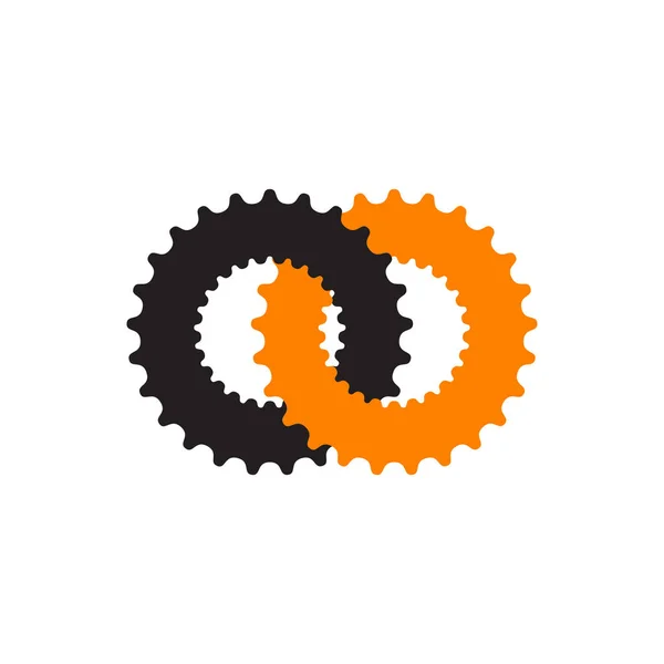 Industrial Gear Bicycle Motorcycle Icon Vector Logo Design — Stock Vector