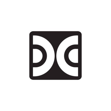 D harfi ilk simge vektör logo tasarımı