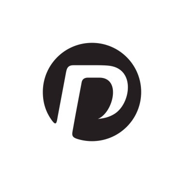 P harfi ilk simge vektör logo tasarımı